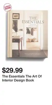 TJ Maxx The Essentials The Art Of Interior Design Book offer