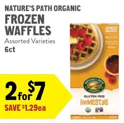New Seasons Market Nature's path organic frozen waffles offer