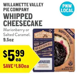 New Seasons Market Whipped cheesecake offer