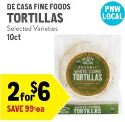 New Seasons Market De casa fine foods tortillas offer