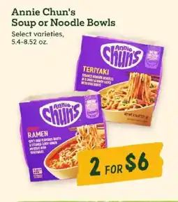 Sprouts Farmers Market Annie Chun's Soup or Noodle Bowls offer