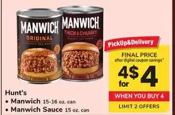 ACME Hunt's Manwich 15-16 oz. can Manwich Sauce 15 can offer
