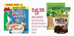 Commissary KELLOGG'S Giant Size Rice Krispies Toasted Rice or Corn Flakes Cereal offer