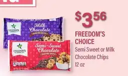Commissary FREEDOM'S CHOICE Semi Sweet or Milk Chocolate Chips offer