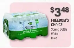 Commissary FREEDOM'S CHOICE Spring Bottle Water offer