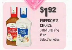 Commissary FREEDOM'S CHOICE Salad Dressing offer