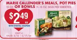 Smart & Final MARIE CALLENDER'S MEALS, POT PIES OR BOWLS offer