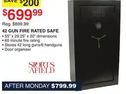 Dunham's Sports SPORTSAFIELD 42 GUN FIRE RATED SAFE offer