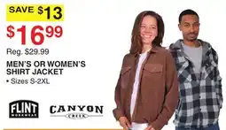 Dunham's Sports MEN'S OR WOMEN'S SHIRT JACKET offer