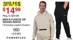 Dunham's Sports MEN'S FLEECE OR WOVEN PANTS offer