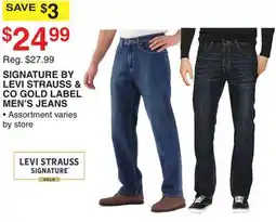 Dunham's Sports SIGNATURE BY LEVI STRAUSS & CO GOLD LABEL MEN'S JEANS offer