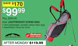 Dunham's Sports SUN MOUNTAIN 2.5 + LIGHTWEIGHT STAND BAG offer