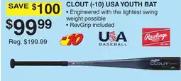 Dunham's Sports CLOUT (-10) USA YOUTH BAT offer