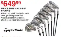Dunham's Sports TAYLOR MADE MEN'S SIM2 MAX 5-PW IRON SET offer