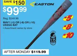 Dunham's Sports MAV1 (-5) OR (-8) OR (-10) USSSA BAT offer