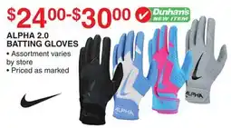 Dunham's Sports ALPHA 2.0 BATTING GLOVES offer