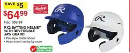 Dunham's Sports RAWLINGS RX2 BATTING HELMET WITH REVERSIBLE JAW GUARD offer