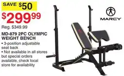 Dunham's Sports MARCY MD-879 2PC OLYMPIC WEIGHT BENCH offer