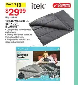 Dunham's Sports 10 LB. WEIGHTED 48 X 72 BLANKET offer