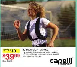 Dunham's Sports CAPELLI SPORT 10 LB. WEIGHTED VEST offer
