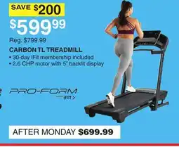 Dunham's Sports PRO FORM CARBON TL TREADMILL offer