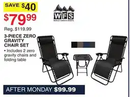 Dunham's Sports 3-PIECE ZERO GRAVITY CHAIR SET offer