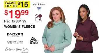 Dunham's Sports WOMEN'S FLEECE offer