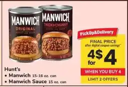 Safeway Hunt's Manwich offer