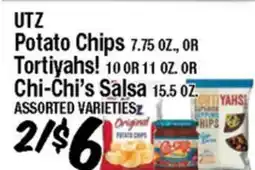 Western Beef UTZ Potato Chips 7.75 OZ., OR Tortiyahs! 10 OR 11 OZ. OR Chi-Chi's Salsa 15.5 OZ offer