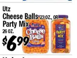 Western Beef Utz Cheese Balls, 23 OZ., OR Party Mix, 26 OZ offer
