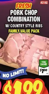 Western Beef PORK CHOP COMBINATION W/ COUNTRY STYLE RIBS FAMILY VALUE PACK offer