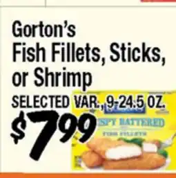 Western Beef Gorton's Fish Fillets, Sticks, or Shrimp offer