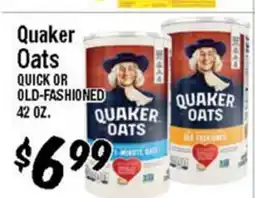 Western Beef Quaker Oats QUICK OR OLD-FASHIONED offer
