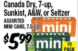 Western Beef Canada Dry, 7-up, Sunkist, A&W, or Seltzer offer