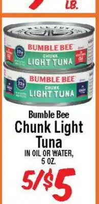 Western Beef Bumble Bee Chunk Light Tuna offer