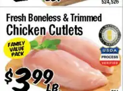 Western Beef Fresh Boneless & Trimmed Chicken Cutlets offer