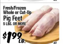 Western Beef Fresh/Frozen Whole or Cut-Up Pig Feet offer