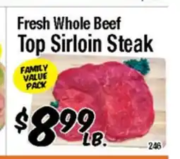 Western Beef Fresh Whole Beef Top Sirloin Steak offer