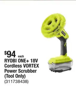 The Home Depot RYOBI ONE+ 18V Cordless VORTEX Power Scrubber (Tool Only) offer
