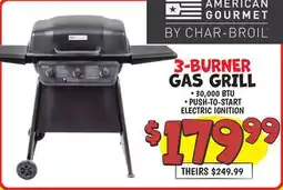 Ollie's AMERICAN GOURMET 3-BURNER GAS GRILL offer