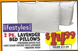 Ollie's LIFESTYLES 2 PK. LAVENDER BED PILLOWS offer
