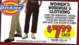 Ollie's DICKIES WOMEN'S WORKWEAR & CLOTHING offer