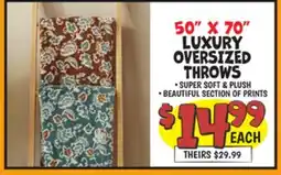 Ollie's LUXURY OVERSIZED THROWS offer
