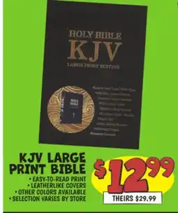 Ollie's KJV LARGE PRINT BIBLE offer
