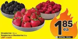 Albertsons Strawberries or Raspberries or Blackberries offer