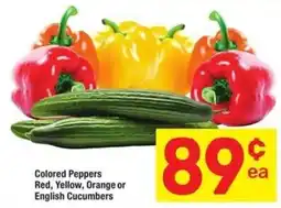 Albertsons Colored Peppers Red, Yellow, Orange or English Cucumbers offer