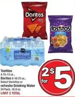 Albertsons Tostitos, Doritos, refreshe Drinking Water offer