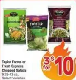 Albertsons Taylor Farms or Fresh Express Chopped Salads offer