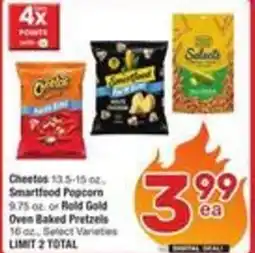 Albertsons Cheetos, Smartfood Popcorn, Rold Gold Oven Baked Pretzels offer