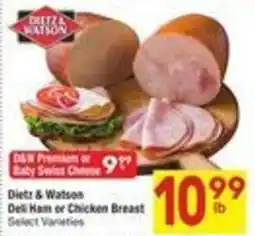 Albertsons Dietz & Watson Deli Ham or Chicken Breast offer